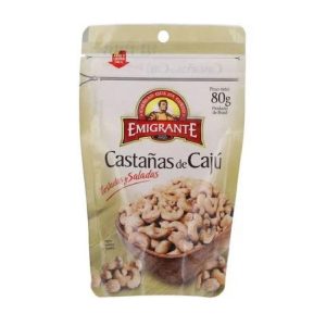EMIGRANTE CASTAÑAS CAJU TOSTADAS DP DFA 80 GRS