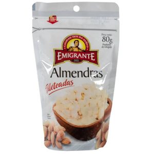 EMIGRANTE ALMENDRA REPELADA FILETEADA DP 80GR