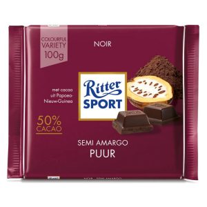 RITTER TABLETA DARK CHOCOLATE 50% 100 GRS