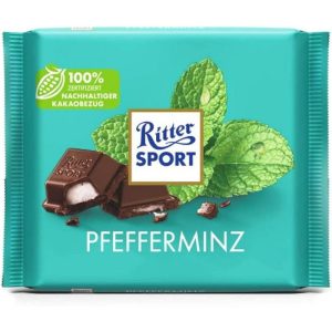RITTER TABLETA DARK CHOCOLATE W/PEPPERMINT 100 GRS