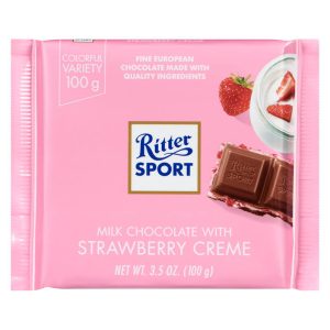 RITTER TABLETA MILK CHOC STRAWBERRY 100 GRS