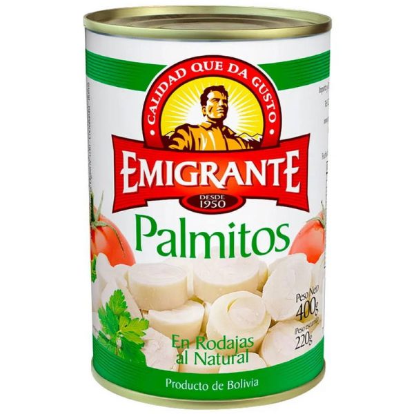 EMIGRANTE PALMITO RODAJAS LATA 400 GRS
