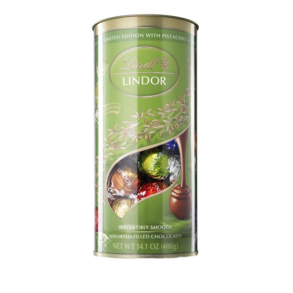 LINDT ASSORTED PISTACHO TUBE 400 GR