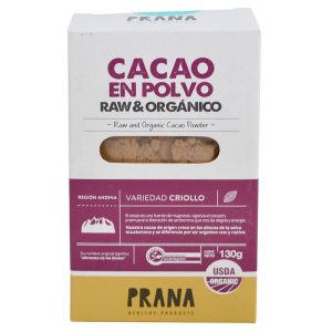 PRANA CACAO EN POLVO ORGÁNICO 130 GRS