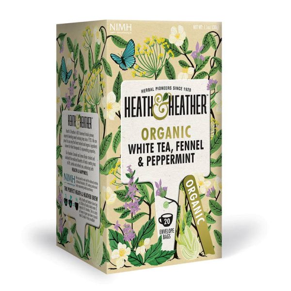 H&H ORGANIC WHITE TEA -FENNEL AND PEPPER 20S
