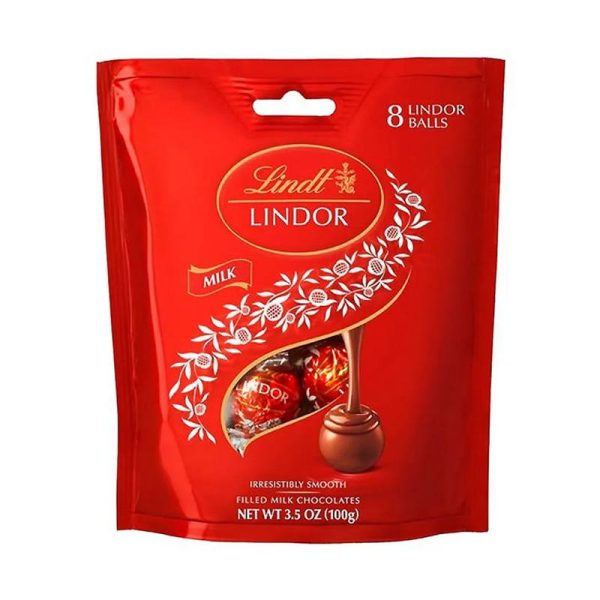 LINDT LINDOR MILK DELUXE BAG 100 GRS.