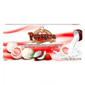 PAPAGENA WAFERBALLS FRUTILLA/COCO 120GRS