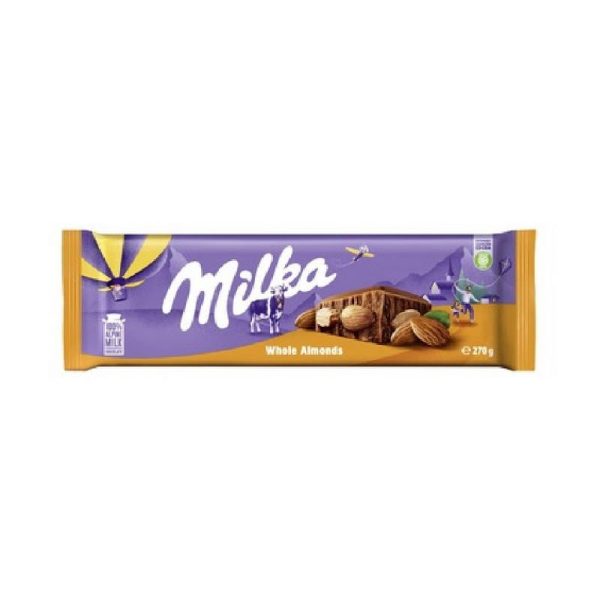 MILKA TABLETA ALMONDS 270 GRS