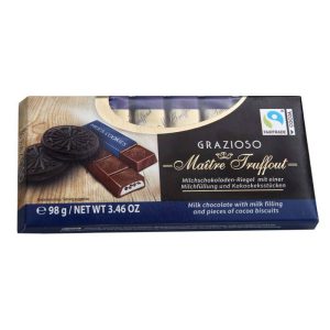 GRAZIOSO BARRA DE CHOCOLATE CON OREO 98 GRS