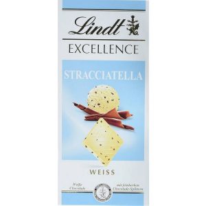 LINDT TABLET WHITE STRACCIATELLA 300 GRS
