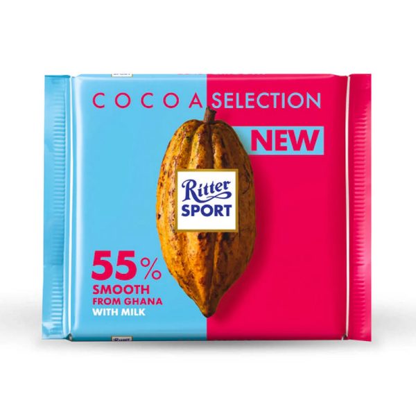 RITTER TABLETA MILK CHOC SMOOHT FROM GHANA 100 GRS