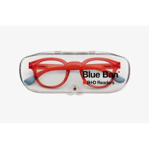 B+D ANTEOJOS BLUE BAN READER MATT RED +1.50