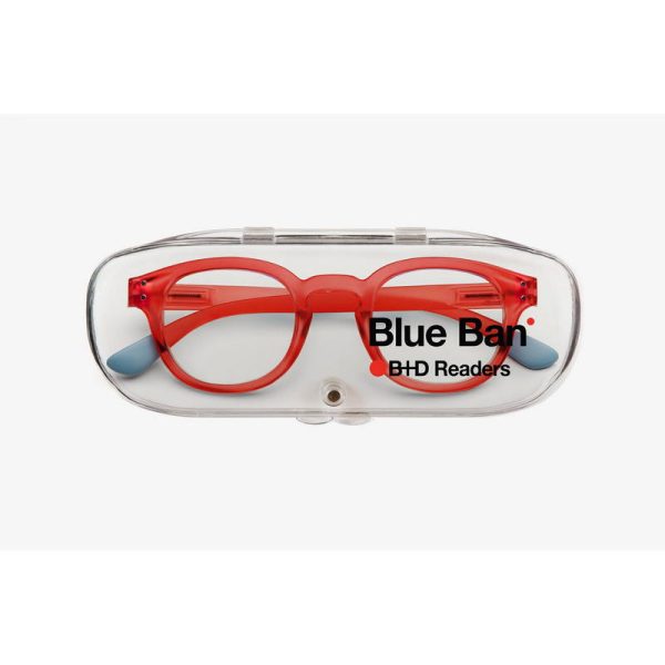 B+D ANTEOJOS BLUE BAN READER MATT RED +1.50