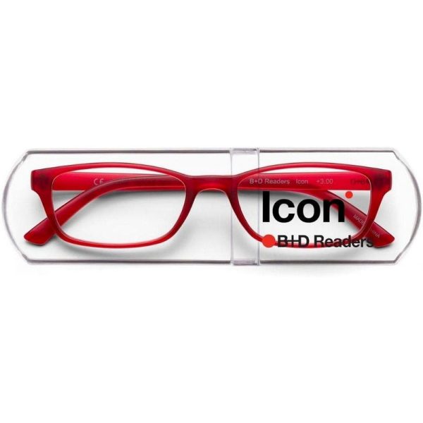 B+D ANTEOJOS ICON READER 2400-14 MATT RED +1.00