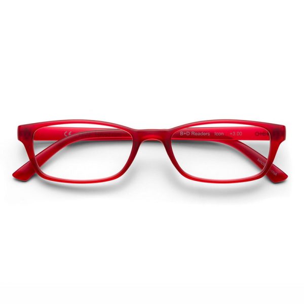 B+D ANTEOJOS ICON READER 2400-14 MATT RED +3.00