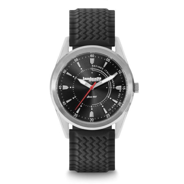 LAMBRETTA RELOJ MARCO 40 RUBBER SILVER BL 2301BLU
