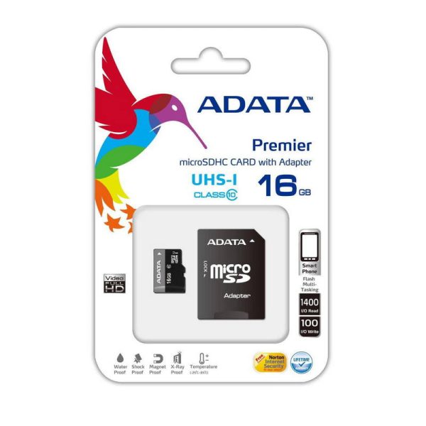 ADATA MICRO SDHC UHS-1 16GB AUSDH16GUICL10-RA1