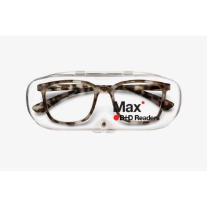 B+D ANTEOJOS MAX READER MATT GREY TORTOISE +1.50