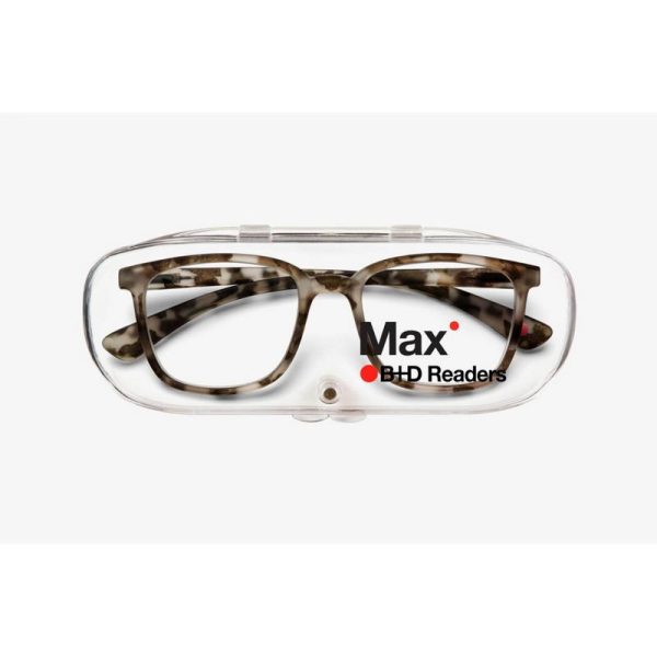 B+D ANTEOJOS MAX READER MATT GREY TORTOISE +1.50