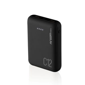 ARGOM POWERBANK C12 12000 MAH BLK ARG-PB-1138BK