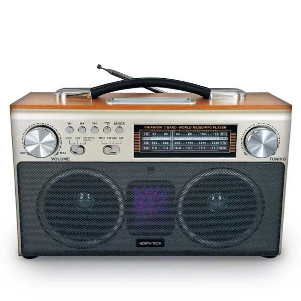 NORTH TECH RADIO FM/SW/AM/USB/SD/BT NT-MH200 GOLD