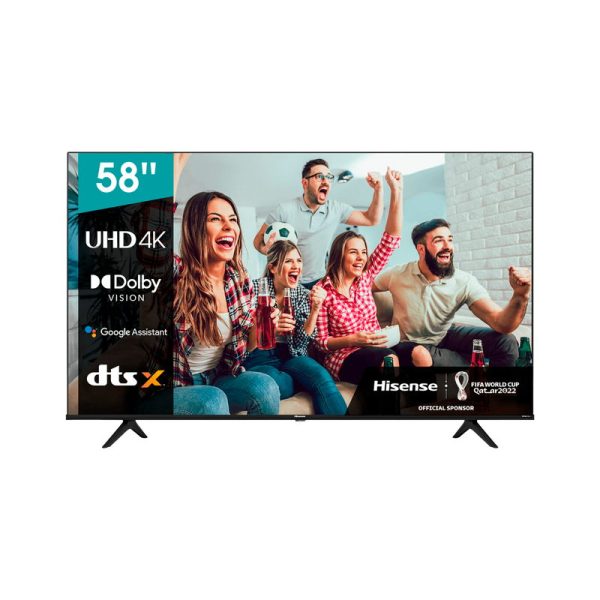 HISENSE TELEVISOR SMART 58" 4K 58A6GSV