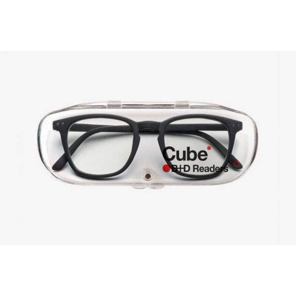 B+D ANTEOJOS CUBE READER MATT BLACK +2.00