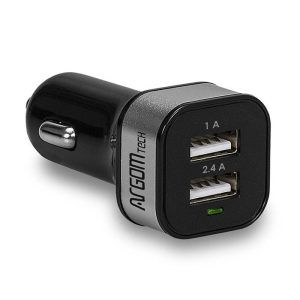ARGOM CARGADOR CEL AUTO DUAL USB ARG-AC-0102BK