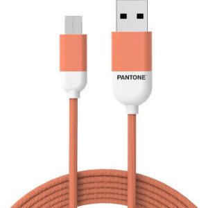 PANTONE CABLE NYLON LIGHTNING A USB 1.5M ORANGE