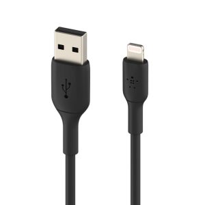 BELKIN CABLE USB-A TO LIGHTNING 1MTS CAA001BTMBLK