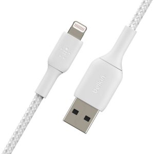 BELKIN CABLE USB-A TO LIGHTNING 1MTS CAA001BT1MWHT
