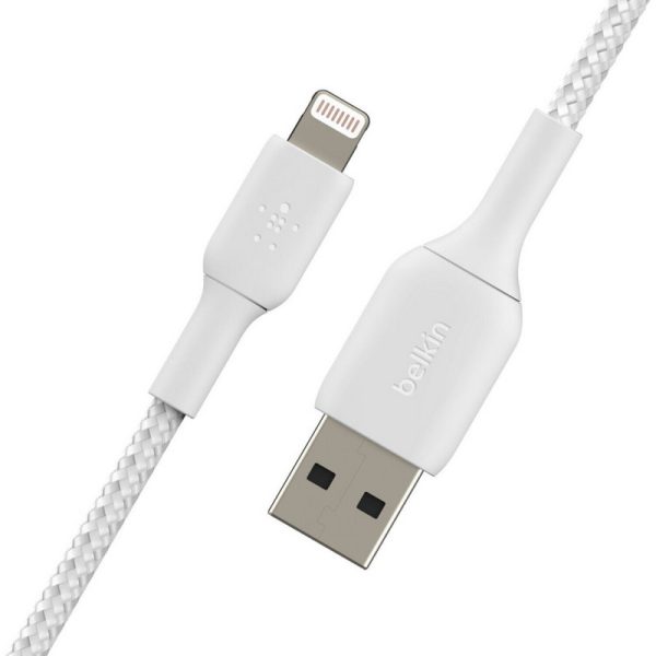 BELKIN CABLE USB-A TO LIGHTNING 1MTS CAA001BT1MWHT