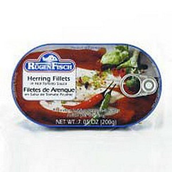RUGEN FISCH ARENQUES E/SALSA TOMATE-CURRY 200 GRS.