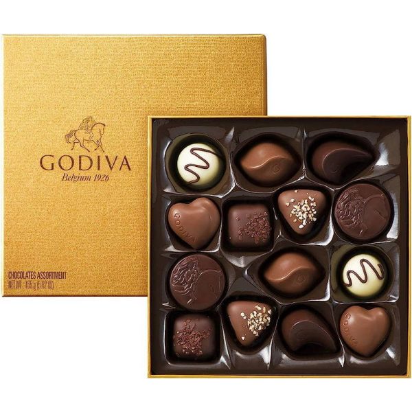 GODIVA GOLD RIGID BOX 14 PCS