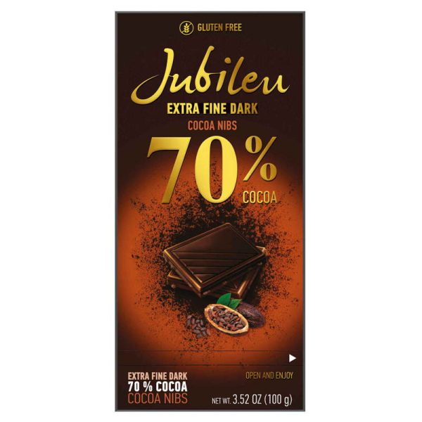 JUBILEU PLUS NOIR C/GRANULOS CACAU 100G.