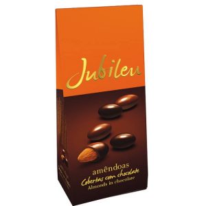 JUBILEU CAJA ALMENDRAS CUB. C/CHOC. LEITE 180G.