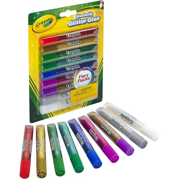 CRAYOLA 9 CT BOLD CLITTER GLUE