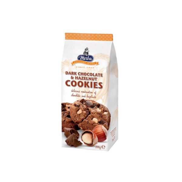 MERBA GALLETAS DARK CHOC & HAZELNUT 200 GRS