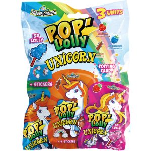 FUNNY CANDY UNICORN POP & POPPING 3X17GRS
