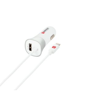 SKROSS CARGADOR P/AUTO & LIGHTNING CONNECTOR