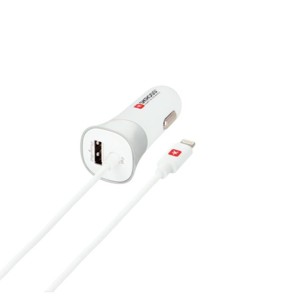 SKROSS CARGADOR P/AUTO & LIGHTNING CONNECTOR