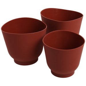 NORPRO BOWLS SILICONA SET 3 PIEZAS ROJO 1019R