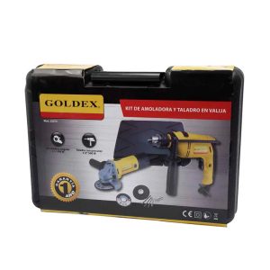 GOLDEX KIT AMOLADORA 115 MM + TALADRO 13 MM
