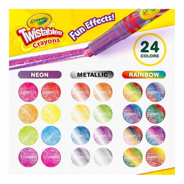 CRAYOLA 24 MINI TWISTABLES CRAYONS SPEC EFFECTS