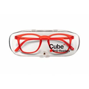 B+D ANTEOJOS CUBE READER MATT RED +3.00