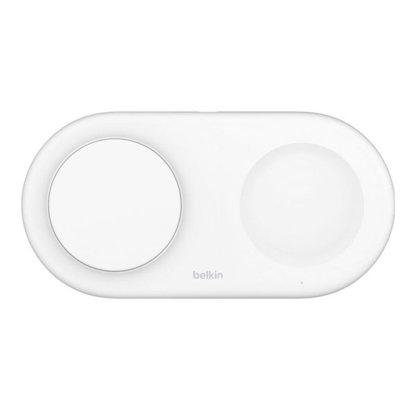 BELKIN CARGADOR INALM QI2 15W 2IN1 PAD + USB-C WHT