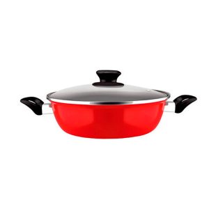 MAGEFESA CORAL ARROCERA 26 CM TAPA VIDRIO ROJO X