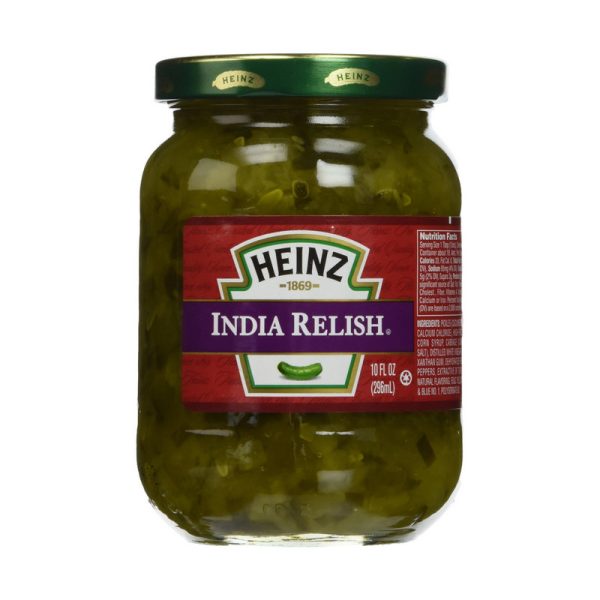 HEINZ INDIA RELISH GLASS JAR 10 OZ