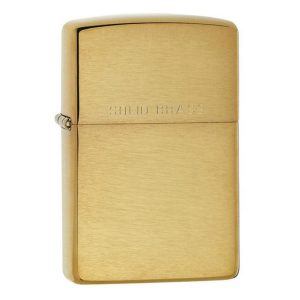 ZIPPO ENCENDEDOR BRUSHED BRASS 204B