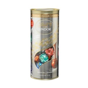 LINDT LINDOR TUBE ASSORTED SILVER EDITION 400GRS.
